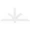 Ekena Millwork Redmond Architectural Grade PVC Gable Bracket, 60"W x 27 1/2"H x 2"D x 4"F, 11/12 Pitch GBP060X28X0204RED00 - alternate 5